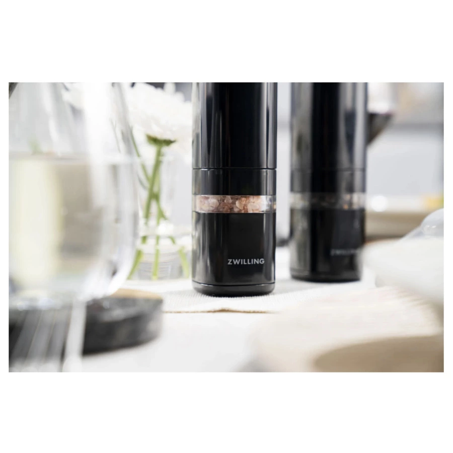Мельница электрическая для соли и перца Zwilling Enfinigy, сталь нержавеющая, черная, п/к