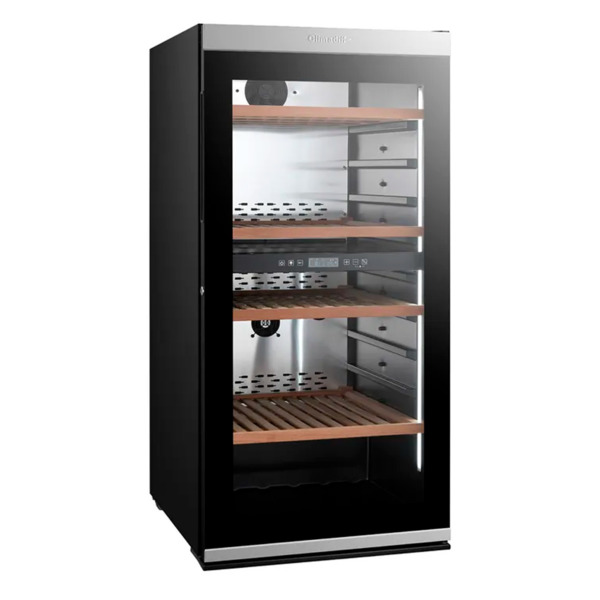 Холодильник винный Climadiff MILLESIME140D 74х66х133 см, сталь нержавеющая, черный