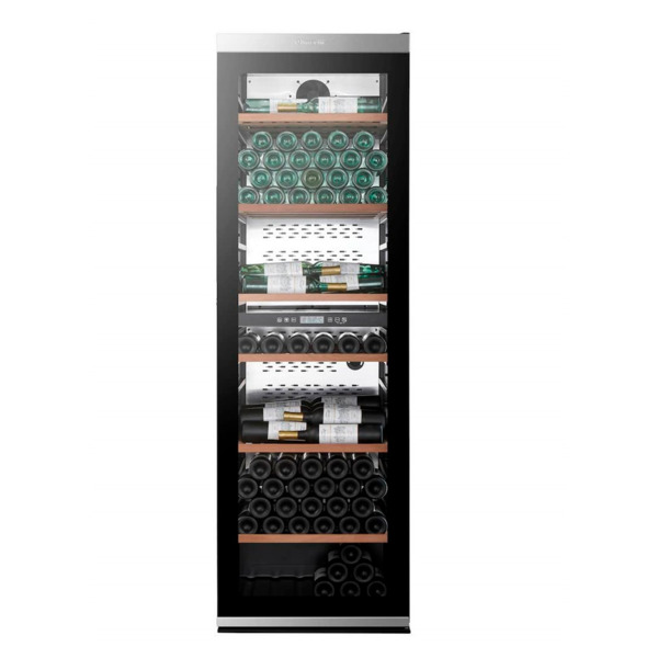 Холодильник винный Climadiff MILLESIME240D 75х64,5х196 см, сталь нержавеющая, черный