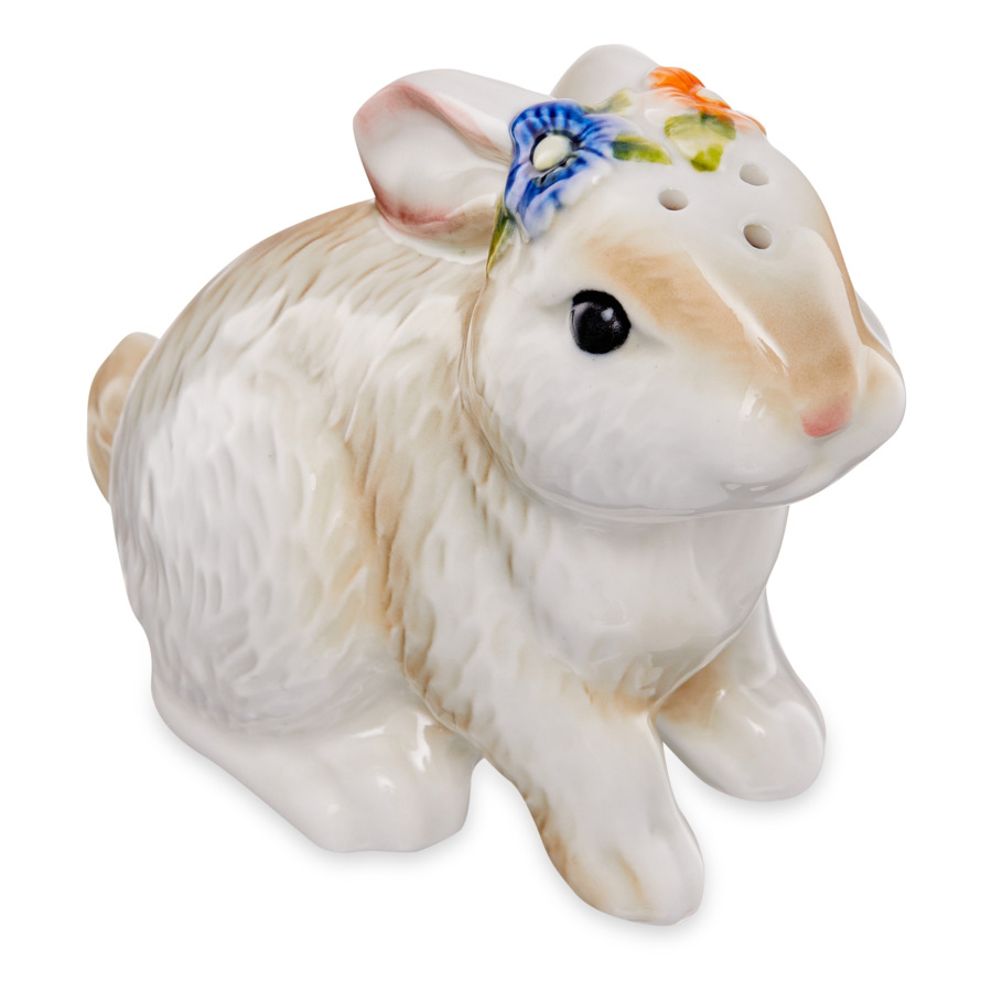Солонка АМК Пасхальный кролик - девочка 7х5х8 см, фарфор твердый, разноцветная