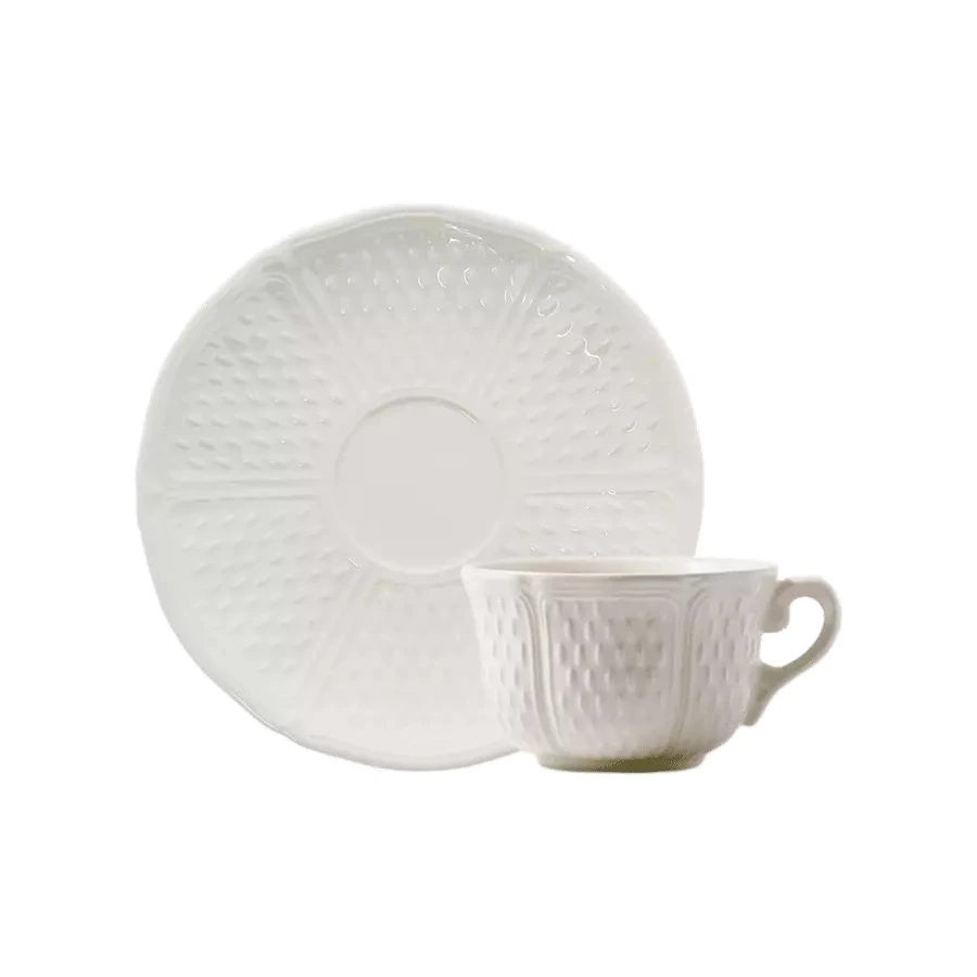 Набор чашек чайных с блюдцами Gien Белый мост 270 мл, 2 шт, фаянс