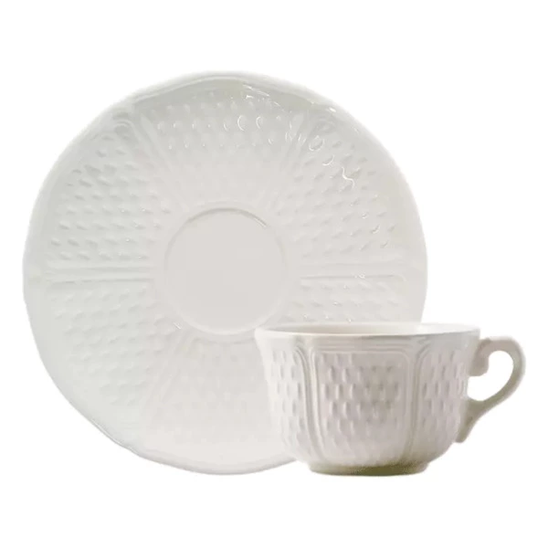 Набор чашек чайных с блюдцами Gien Белый мост 270 мл, 2 шт, фаянс