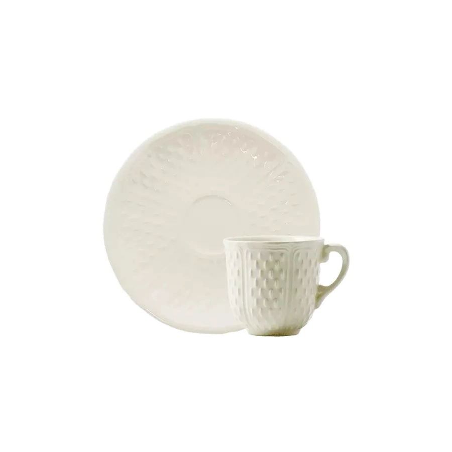 Набор чашек кофеных с блюдцами Gien Белый мост 90 мл, 2 шт, фаянс