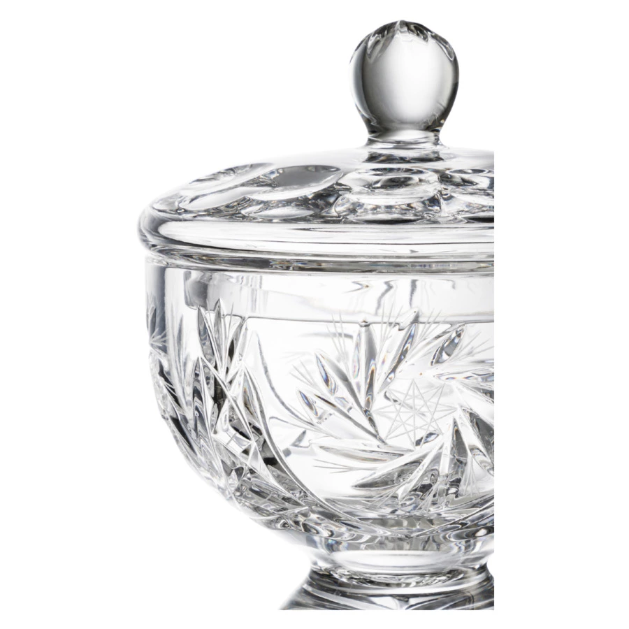 Конфетница с крышкой Decor de table 14,6 см, хрусталь, прозрачная