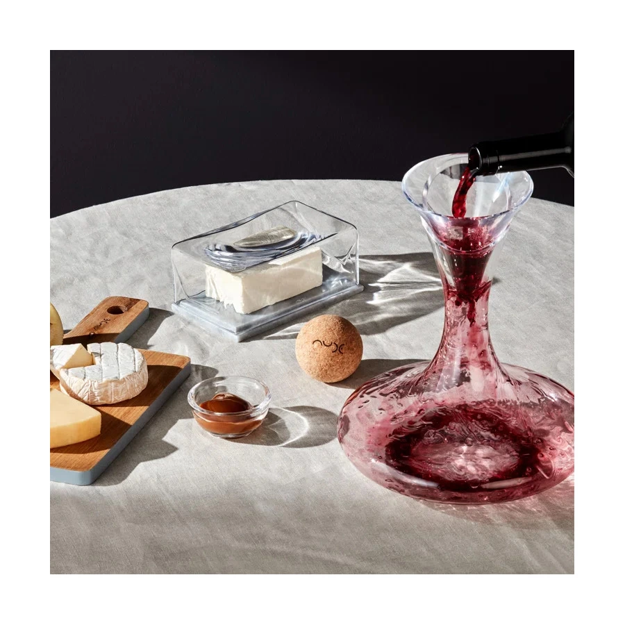 Масленка с крышкой Nude Glass Cruet 14х10 см, стекло хрустальное