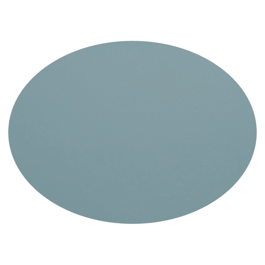 Плейсмат овальный двусторонний ADJ 47,5x35 см, кожа натуральная, небесный, эвкалипт, п/к