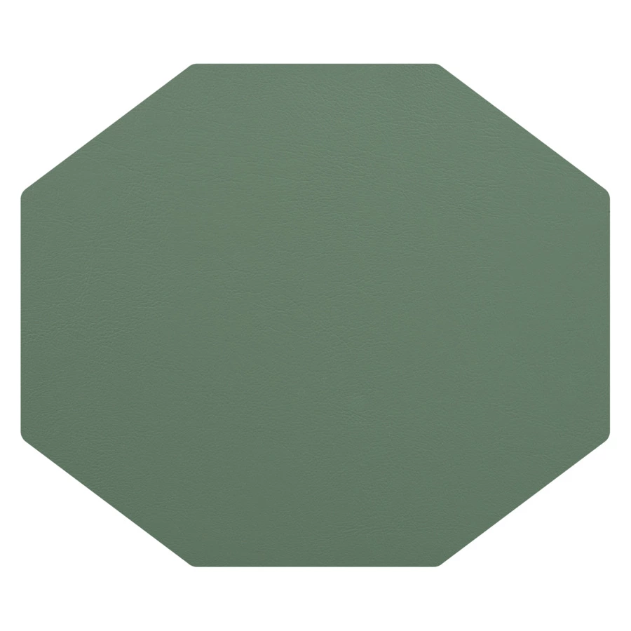 Плейсмат октагон ADJ 44,5x38 см, кожа натуральная, небесный, эвкалипт