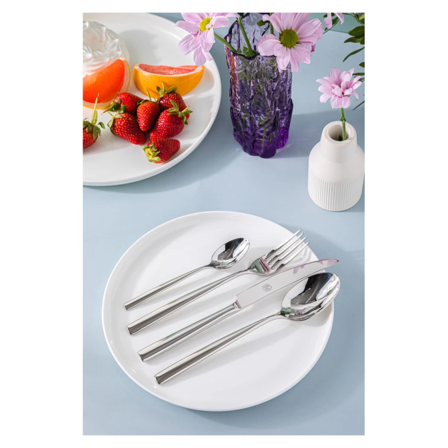 Набор столовых приборов Broggi Luce на 6 персон 24 предмета, толщина 4,5 мм, сталь нержавеющая, п/к