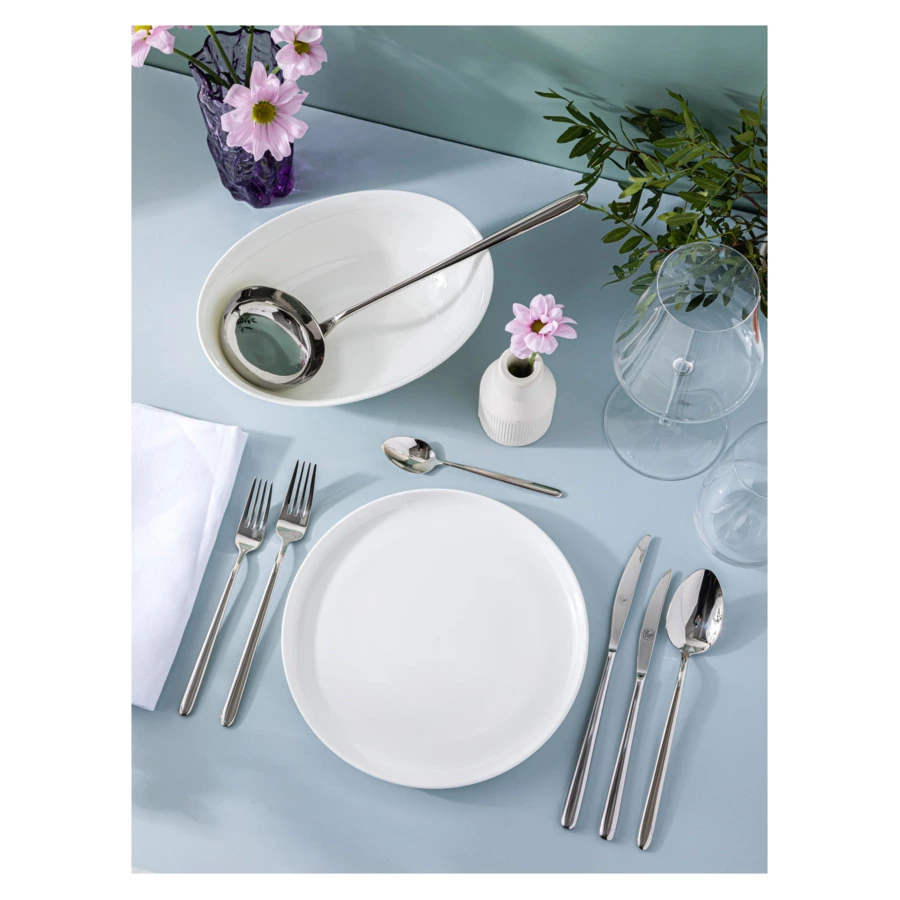 Набор столовых приборов Broggi Stiletto на 12 персон 75 предметов, толщина 5,5 мм, сталь нержавеющая