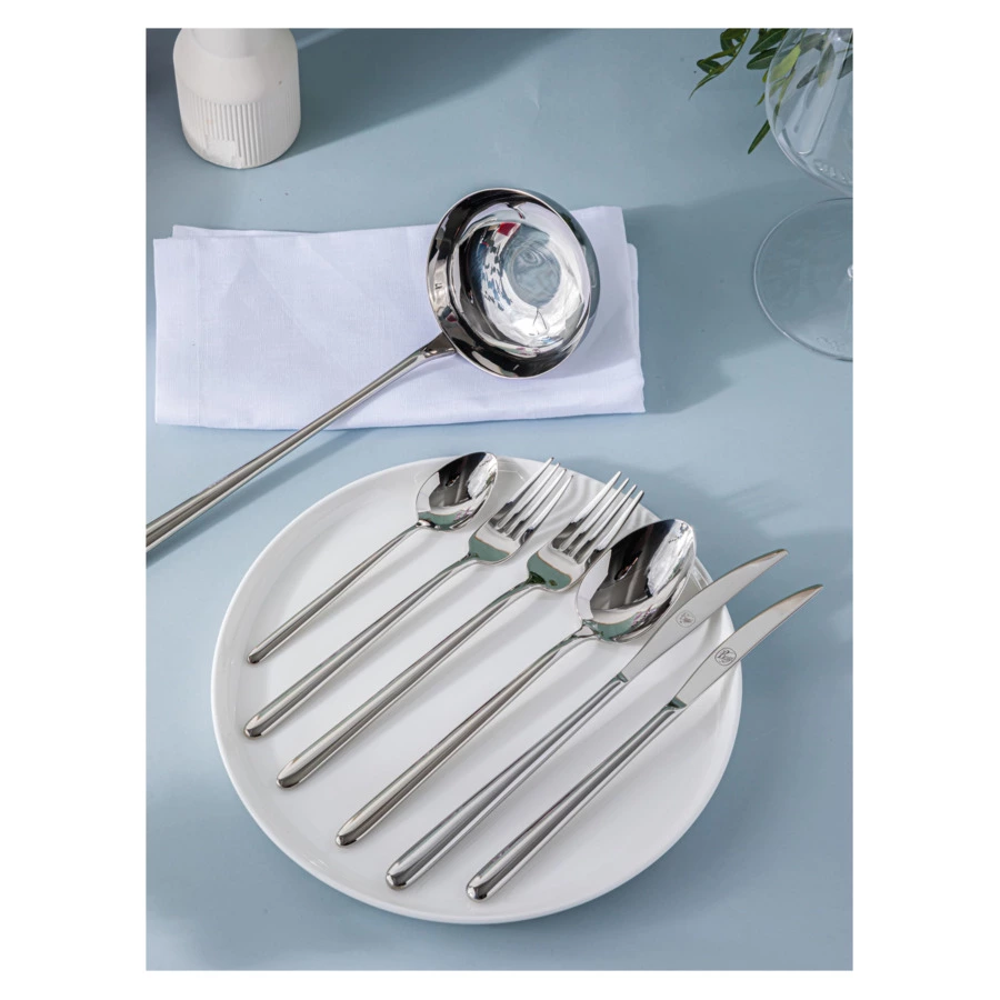Набор столовых приборов Broggi Stiletto на 12 персон 75 предметов, толщина 5,5 мм, сталь нержавеющая