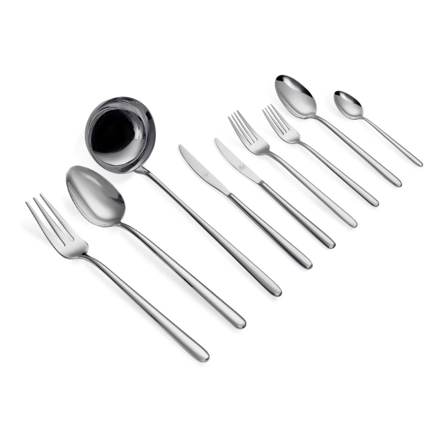 Набор столовых приборов Broggi Stiletto на 12 персон 75 предметов, толщина 5,5 мм, сталь нержавеющая