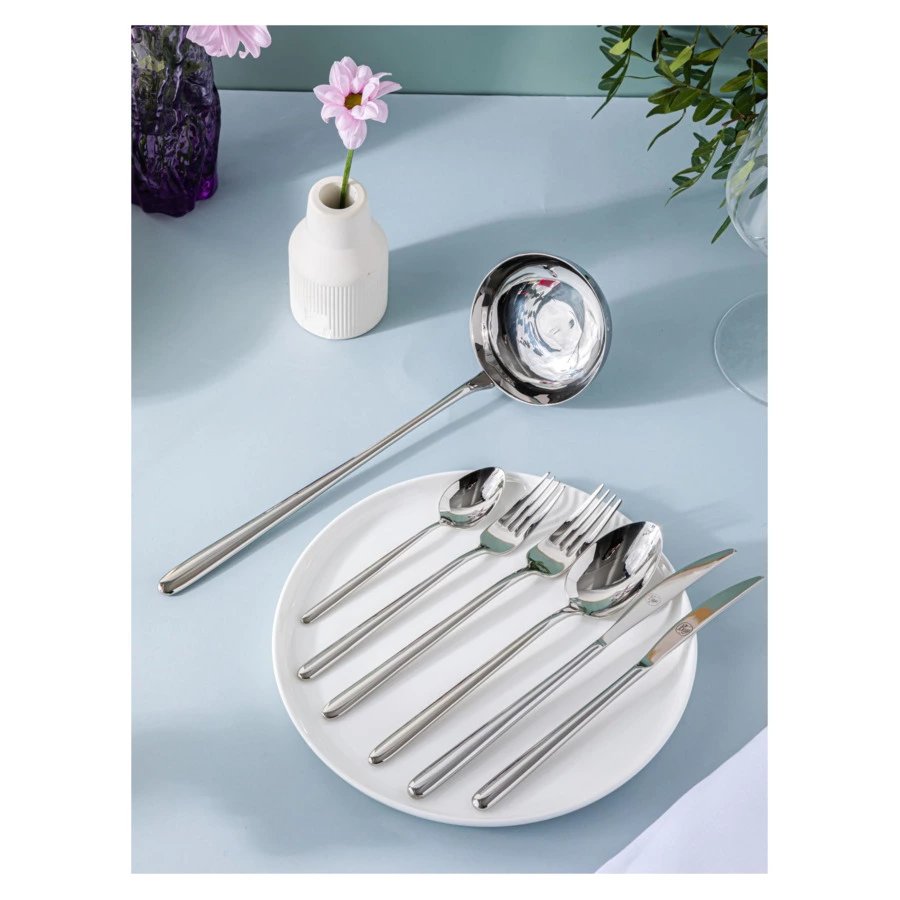 Набор столовых приборов Broggi Stiletto на 12 персон 75 предметов, толщина 5,5 мм, сталь нержавеющая