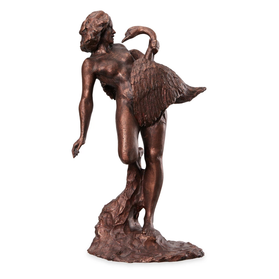 Скульптура ИП Чувашев Леда и лебедь 14х22х36 см, полиуретан, бронзовая, п/к