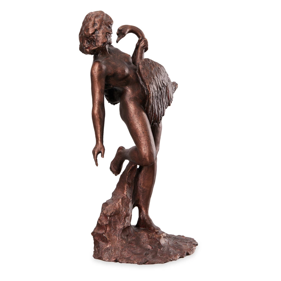 Скульптура ИП Чувашев Леда и лебедь 14х22х36 см, полиуретан, бронзовая, п/к