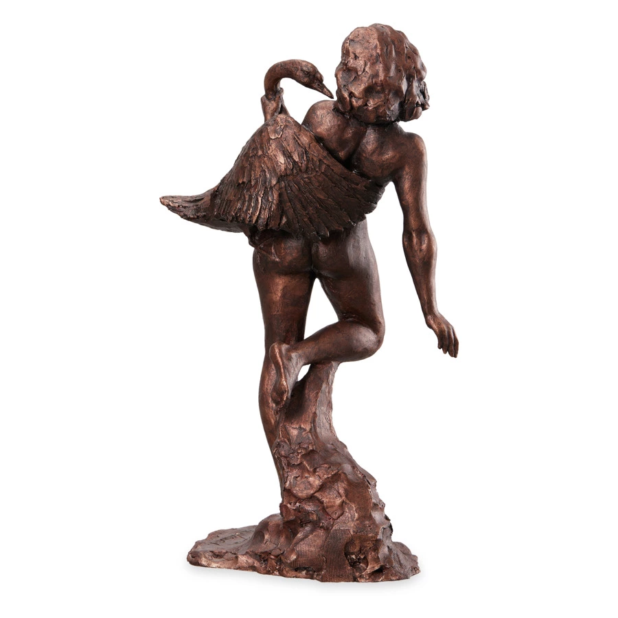 Скульптура ИП Чувашев Леда и лебедь 14х22х36 см, полиуретан, бронзовая, п/к