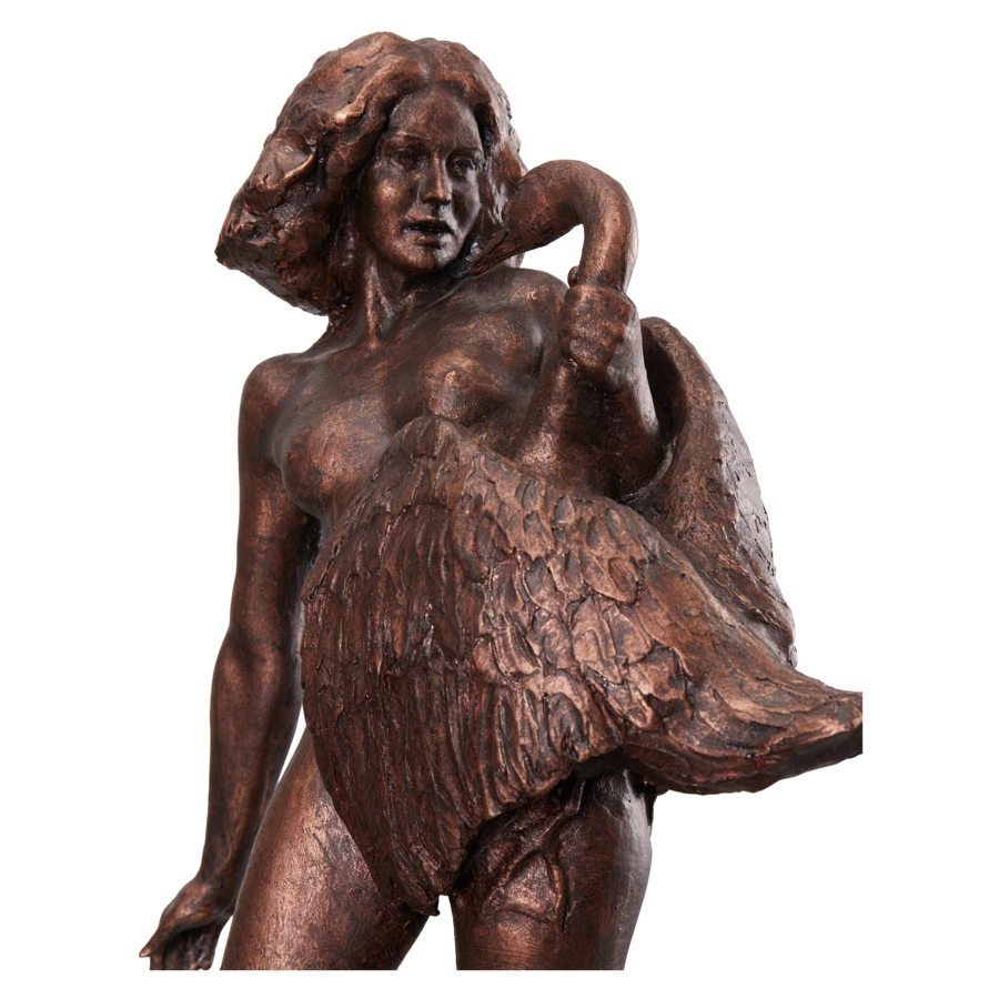 Скульптура ИП Чувашев Леда и лебедь 14х22х36 см, полиуретан, бронзовая, п/к