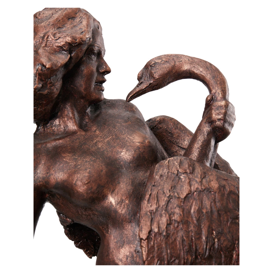 Скульптура ИП Чувашев Леда и лебедь 14х22х36 см, полиуретан, бронзовая, п/к