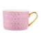Чашка чайная с блюдцем ИФЗ Идиллия Астра 2 250 мл, фарфор костяной, розовая