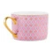 Чашка чайная с блюдцем ИФЗ Идиллия Астра 2 250 мл, фарфор костяной, розовая