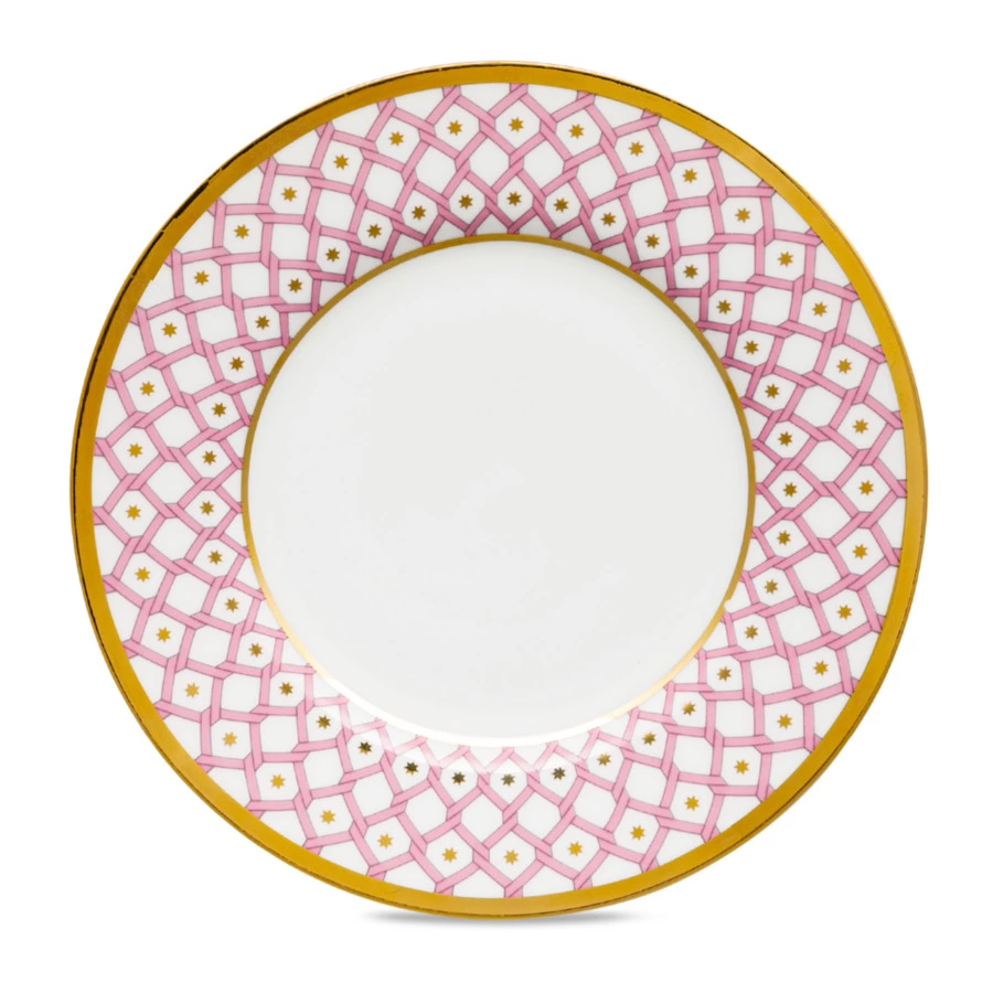 Чашка чайная с блюдцем ИФЗ Идиллия Астра 2 250 мл, фарфор костяной, розовая