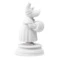 Скульптура ИФЗ Шестой гость 14,5х8,2 см, фарфор твердый, белая