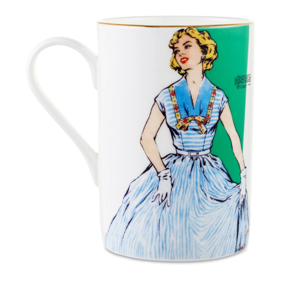 Кружка чайная ИФЗ Идиллия Катерина 400 мл, фарфор костяной, белая