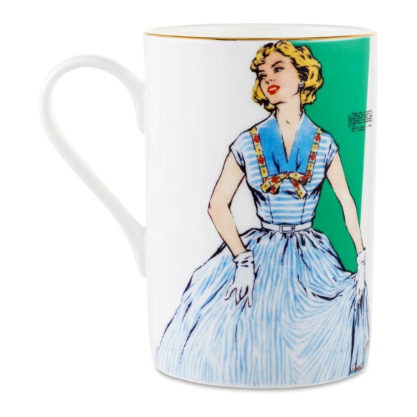 Кружка чайная ИФЗ Идиллия Катерина 400 мл, фарфор костяной, белая