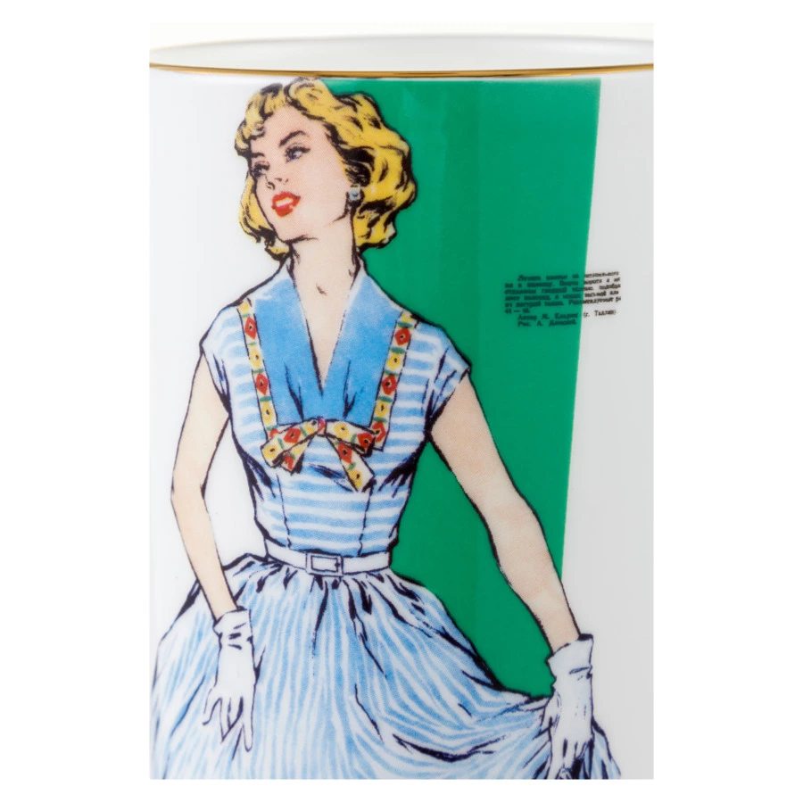 Кружка чайная ИФЗ Идиллия Катерина 400 мл, фарфор костяной, белая