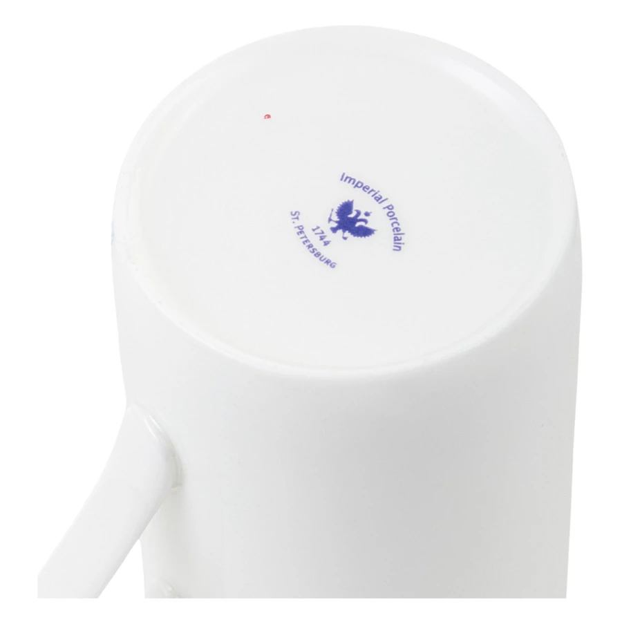 Кружка чайная ИФЗ Идиллия Катерина 400 мл, фарфор костяной, белая