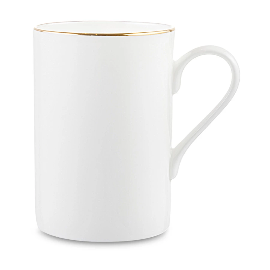 Кружка чайная ИФЗ Идиллия Антонина 400 мл, фарфор костяной, белая