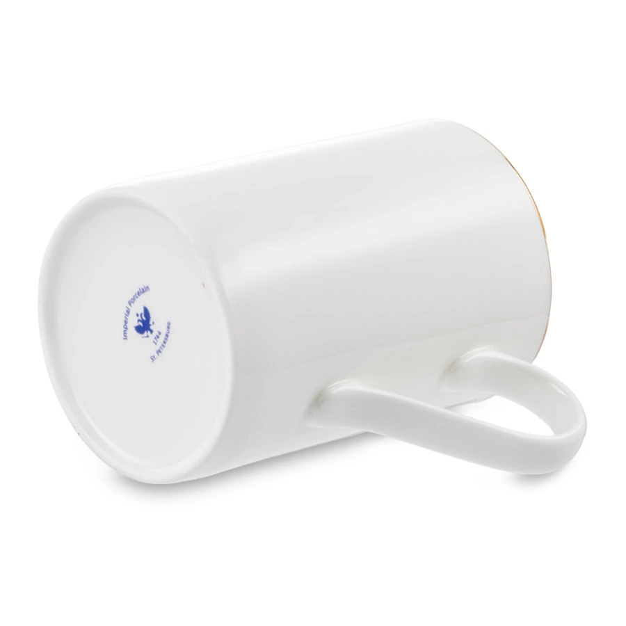 Кружка чайная ИФЗ Идиллия Антонина 400 мл, фарфор костяной, белая