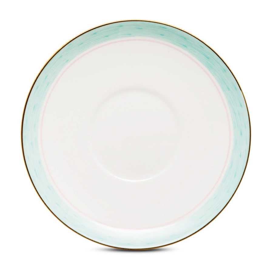 Чашка кофейная с блюдцем ИФЗ Ландыш Скакалка 180 мл, фарфор костяной, белая