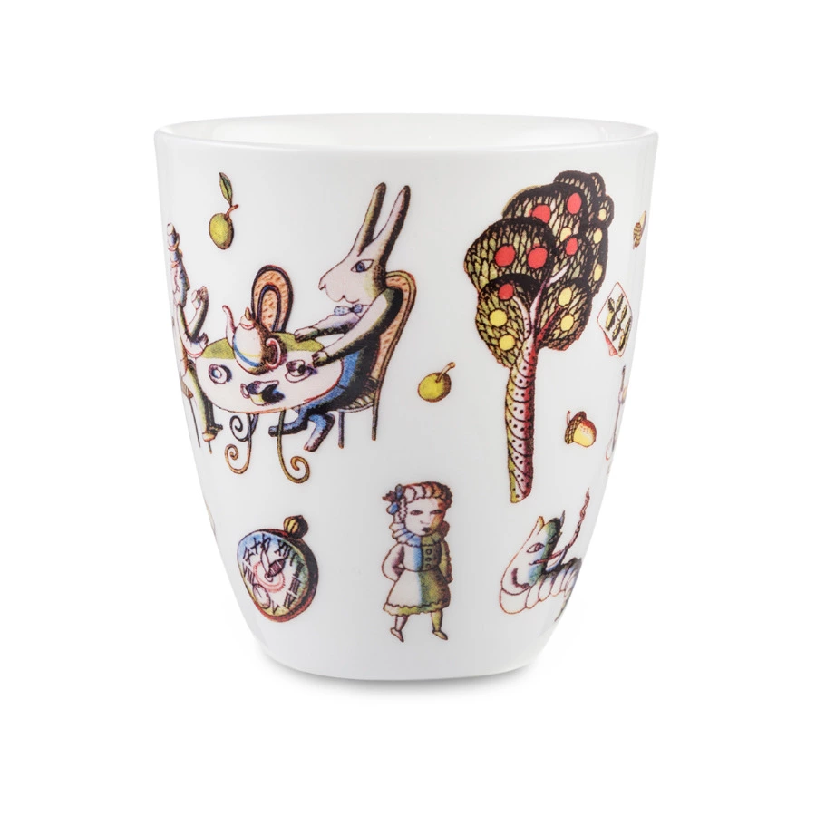 Кружка чайная ИФЗ Вариации Алиса 450 мл, фарфор твердый, белая