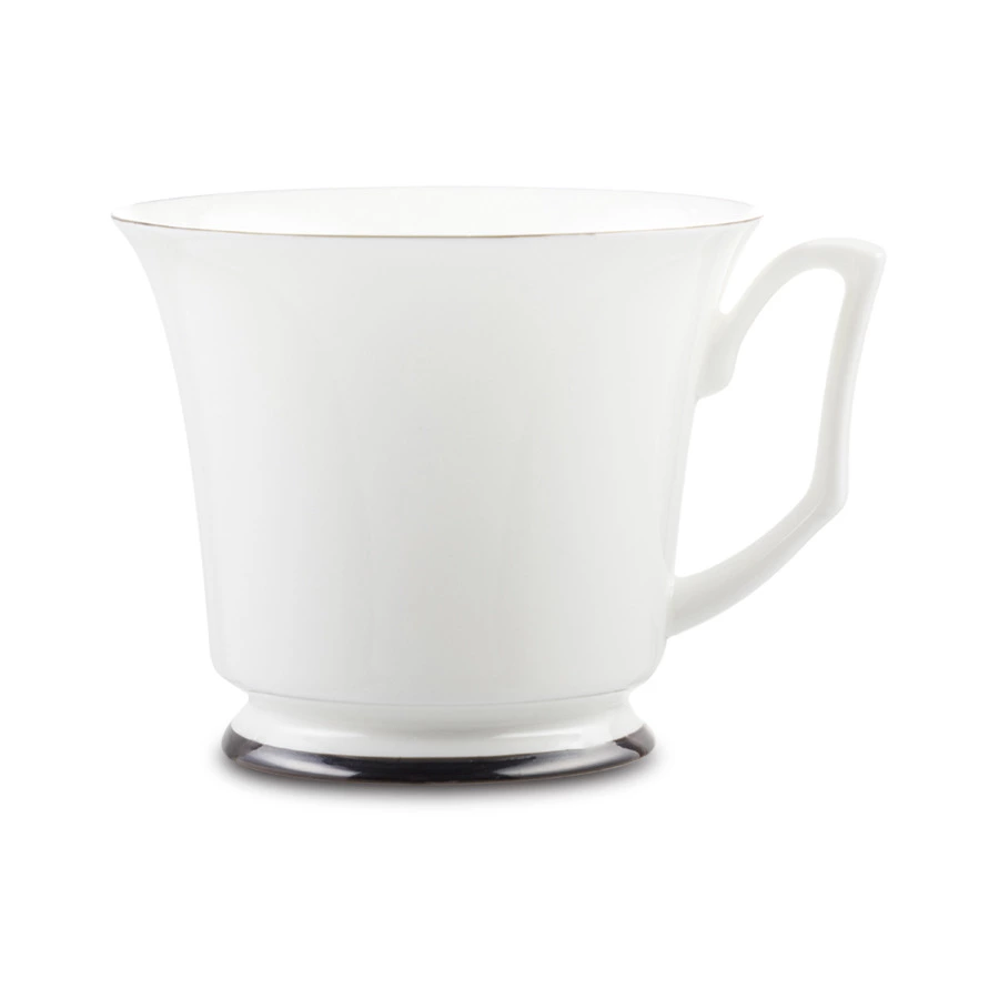 Чашка чайная с блюдцем ИФЗ Юлия Сысоев Волшебный сад 210 мл, фарфор твердый, белая