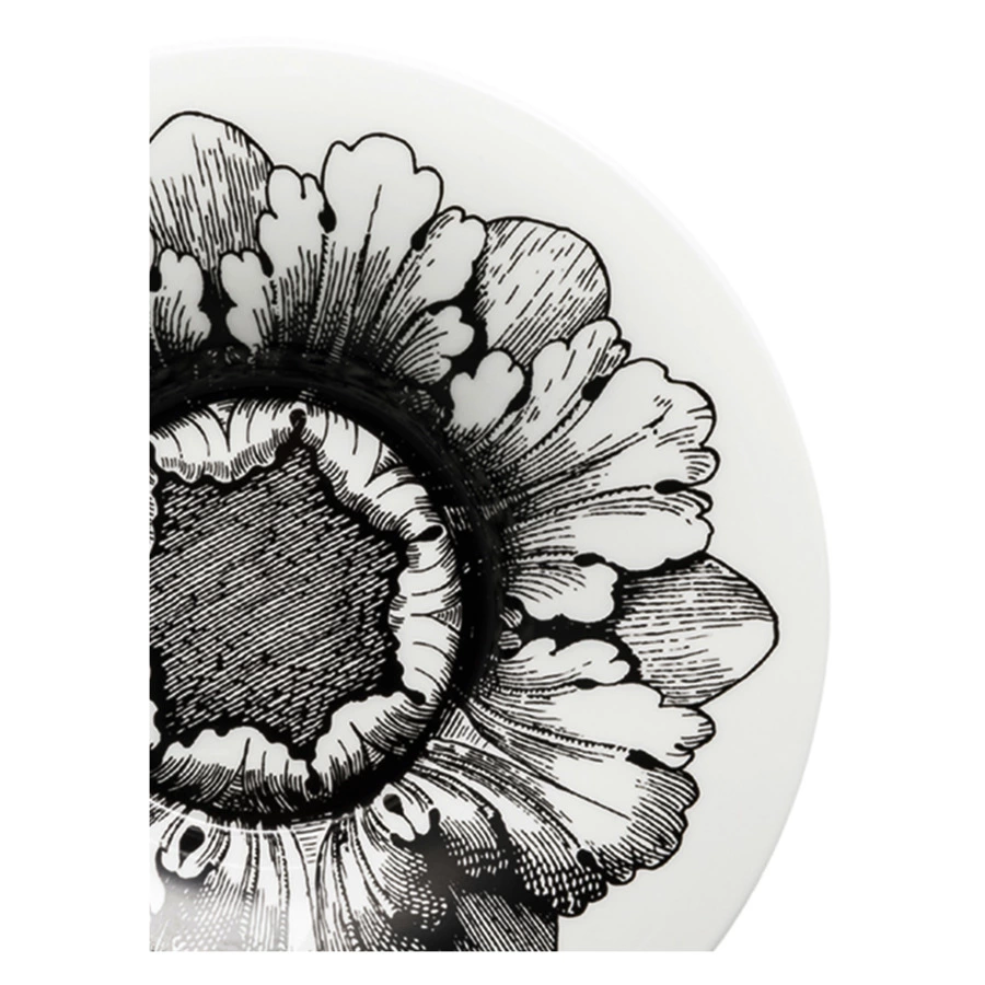 Чашка чайная с блюдцем ИФЗ Юлия Сысоев Волшебный сад 210 мл, фарфор твердый, белая