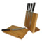Подставка-блок магнитная для 5 кухонных ножей Woodinhome 26х25см, светлый дуб-sale