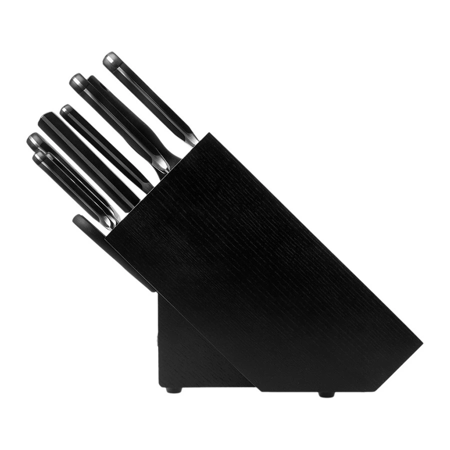 Набор кухонных ножей с ножницами, вилкой и мусатом Wuesthof Classic 12 предметов, черная подставка