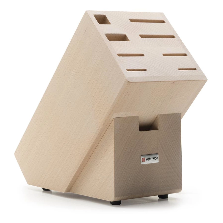 Набор кухонных ножей с ножницами, вилкой и мусатом Wuesthof Classic 9 предметов, светлая подставка