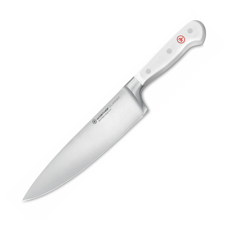 Набор кухонных ножей Wuesthof White Classic 5 шт с Сантоку, дизайнерская подставка