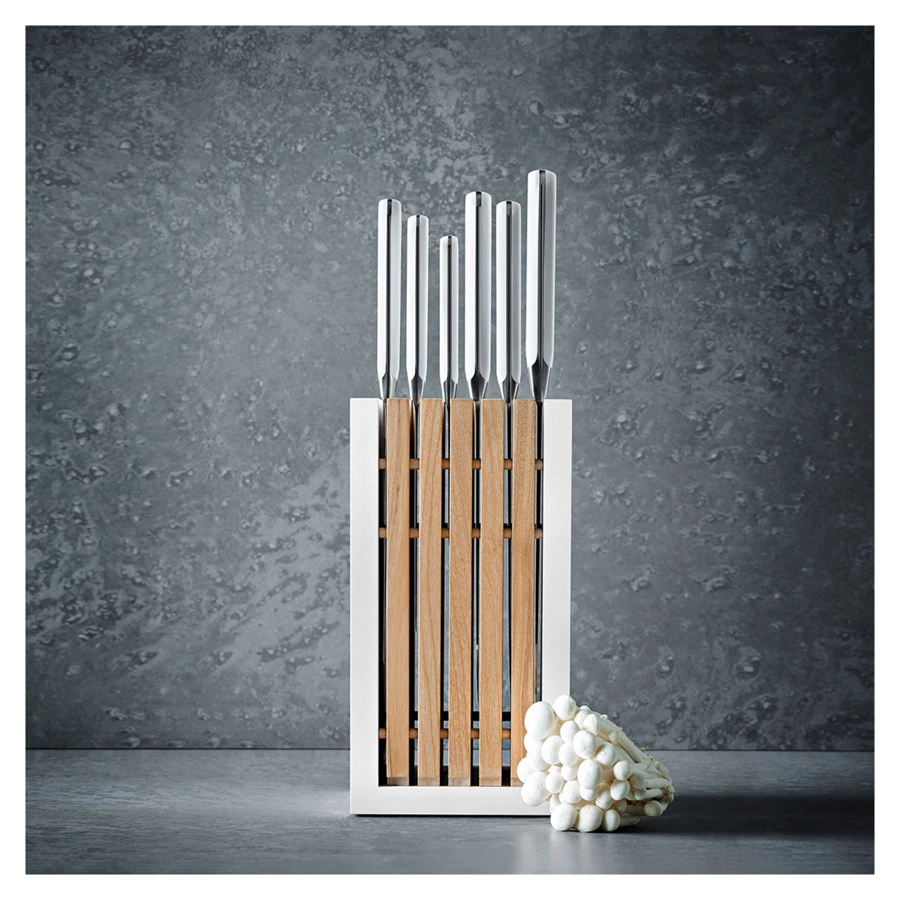 Набор кухонных ножей Wuesthof White Classic 5 шт, сталь нержавеющая, подставка