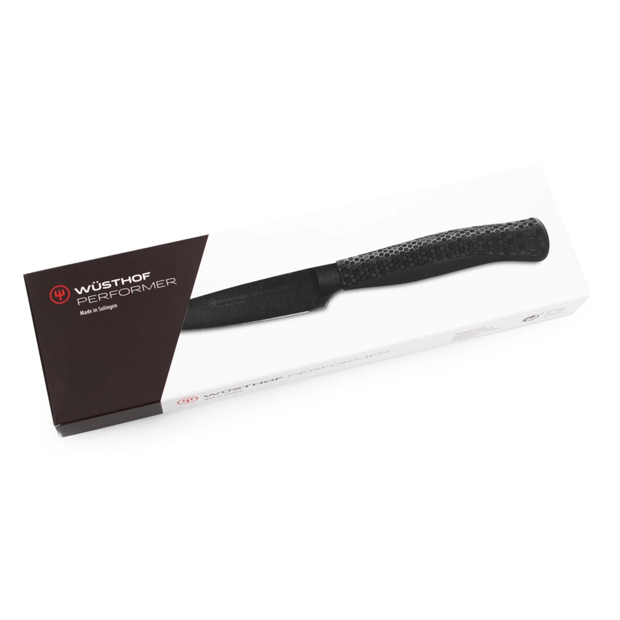 Нож для овощей Wuesthof Performer 9 см, сталь кованая, черный