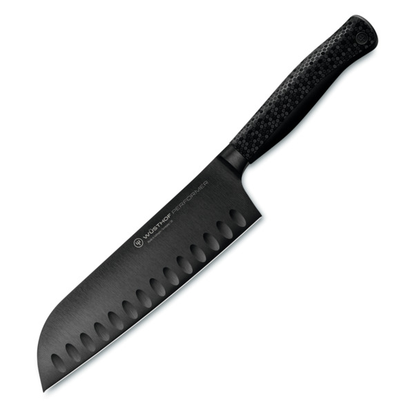 Нож поварской Сантоку Wuesthof Performer 17 см, сталь кованая, черный