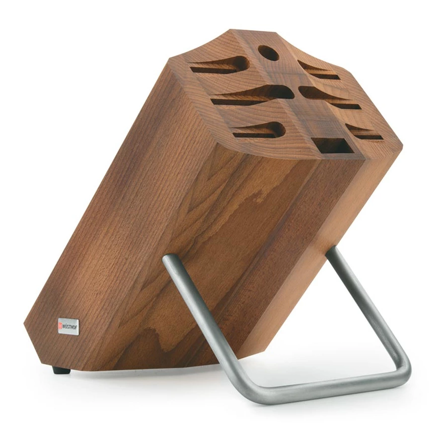 Набор ножей с ножницами и мусатом Wuesthof Ikon Cream White 8 предметов, деревянная подставка