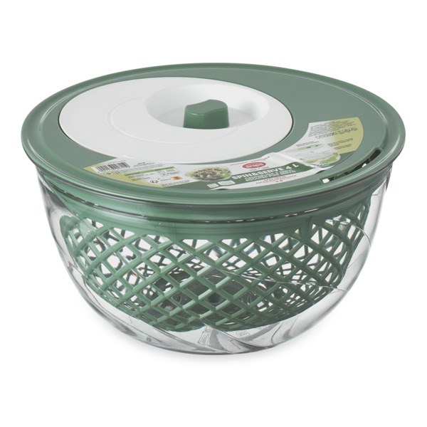 Сушилка-контейнер для салата SNIPS 27x27x15 см 4 л, пластик, зеленый