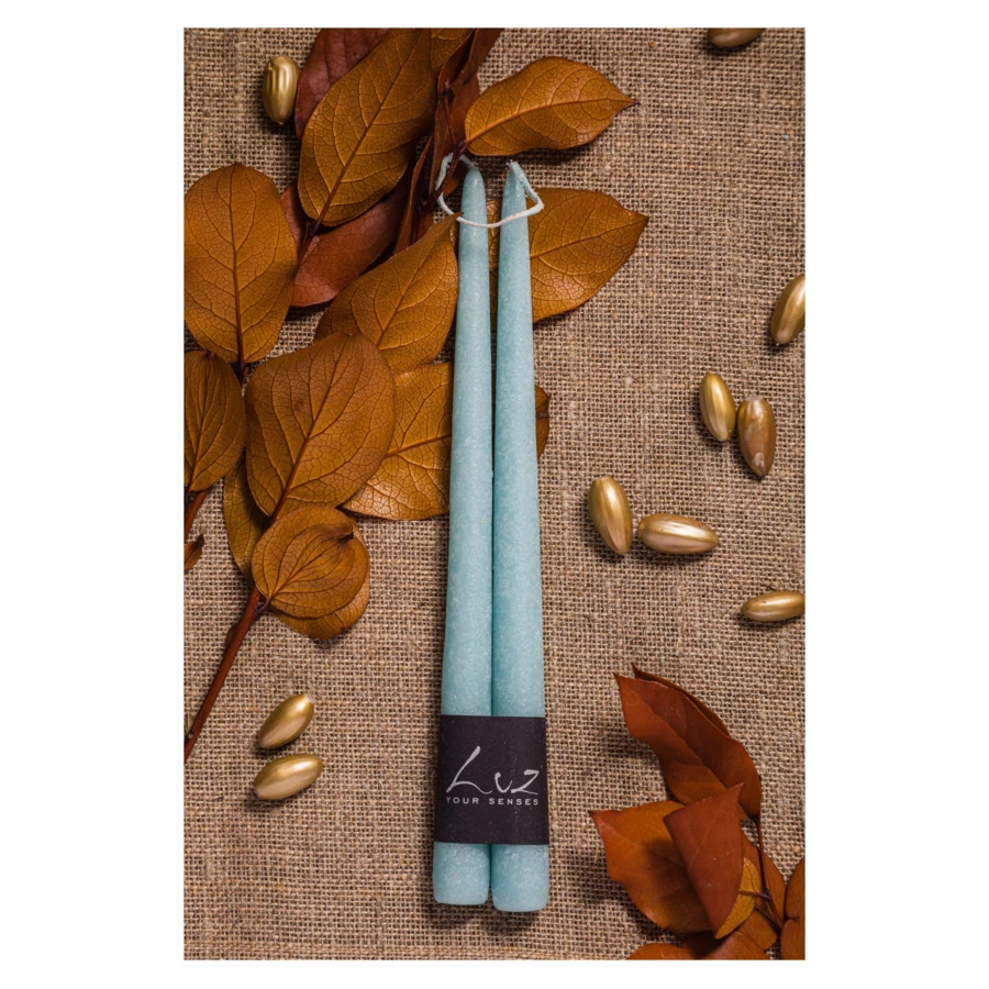 Набор свечей Luz your senses Рустик 30 см, 2 шт, лазурный