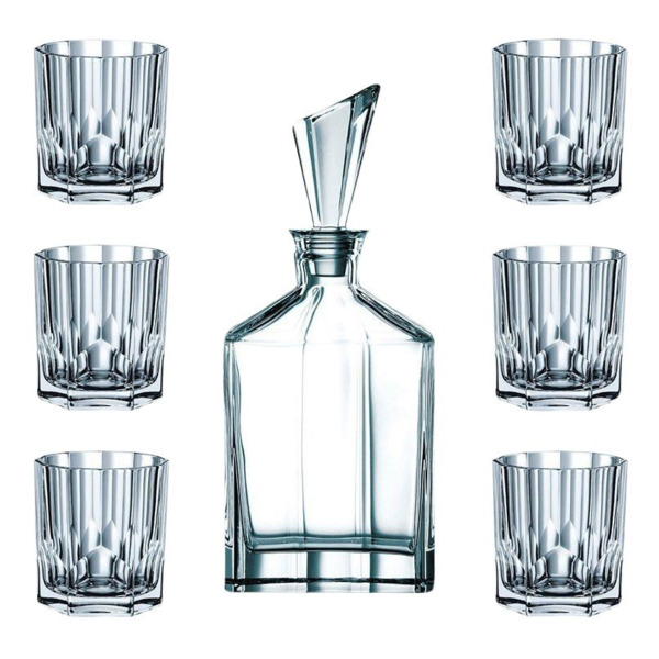 Набор для виски Nachtmann ASPEN штоф 750 мл, 6 стаканов 324 мл, стекло хрустальное, п/к
