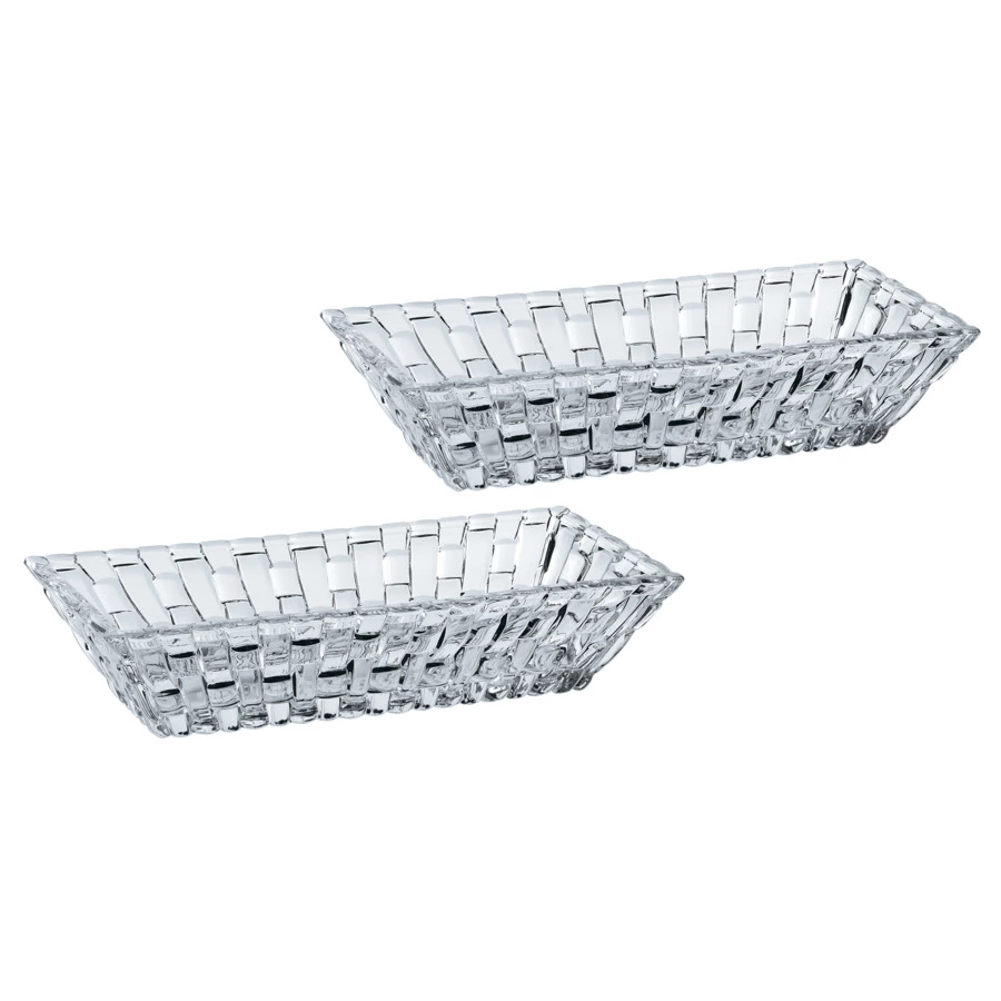 Набор салатников прямоугольных Nachtmann Bossa Nova 17х8,5х3,6см, 2 шт, хрусталь бессвинцовый, п/к