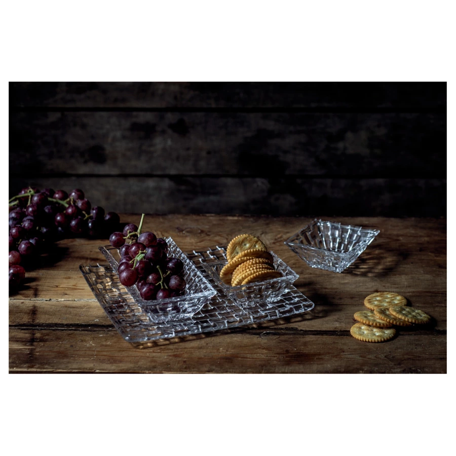 Набор салатников прямоугольных Nachtmann Bossa Nova 17х8,5х3,6см, 2 шт, хрусталь бессвинцовый, п/к