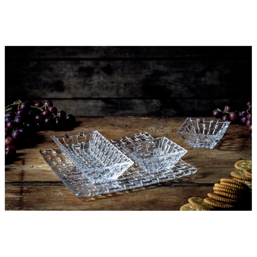 Набор салатников прямоугольных Nachtmann Bossa Nova 17х8,5х3,6см, 2 шт, хрусталь бессвинцовый, п/к