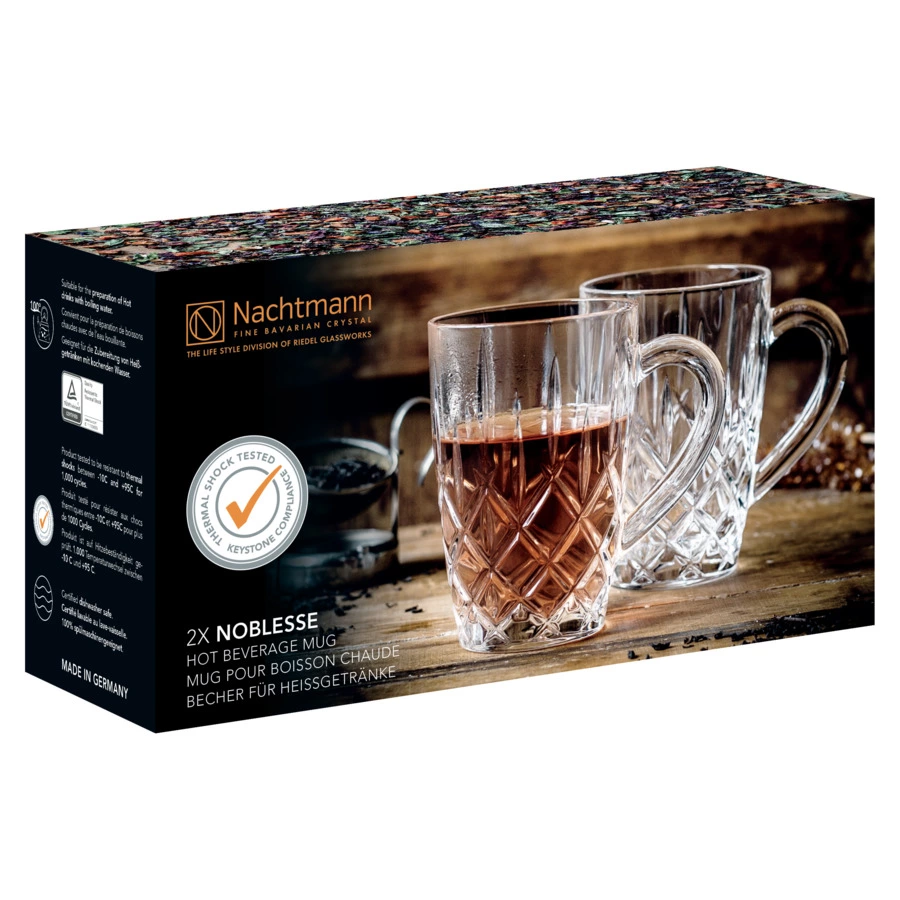 Набор кружек для чая и кофе Nachtmann HOT BEVERAGES 347 мл, 2 шт, стекло хрустальное, п/к